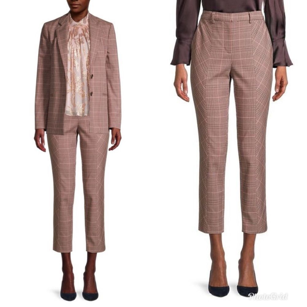 Revolve Rebecca Taylor Tailored Houndstooth Plaid Pants